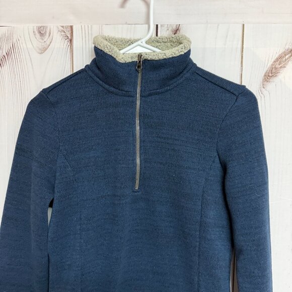 KÜHL Alaska 1/4-Zip Women’s Small Blue Soft Knit Pullover EUC - Picture 2 of 12